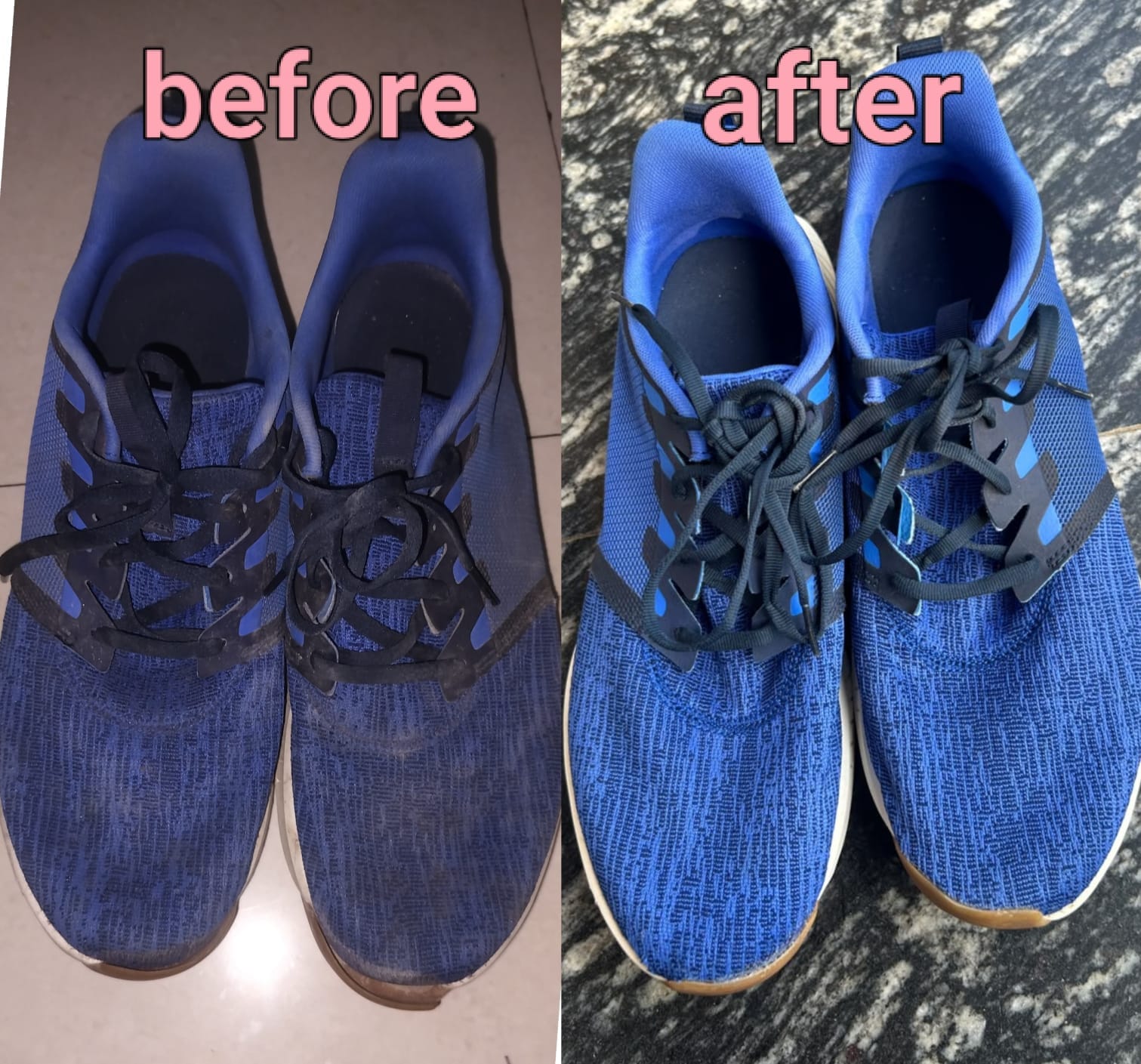 Showroom restoration before and after result